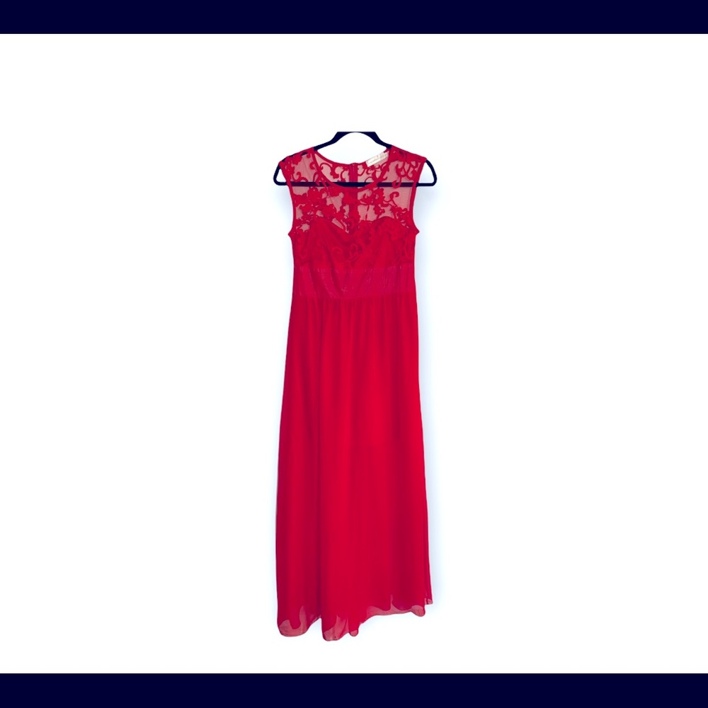 Rafunla Red Gown Sz L - Picture 5 of 8